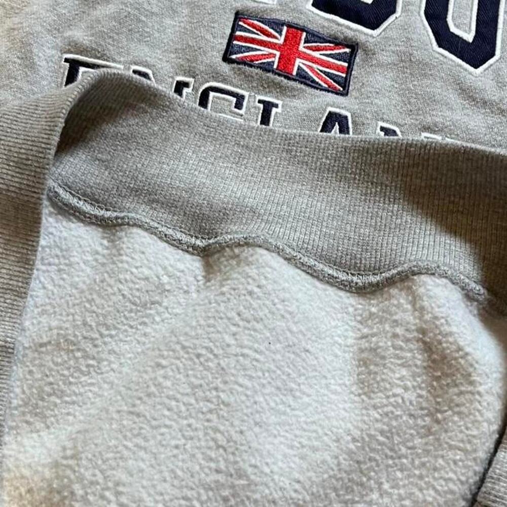 London England UK Flag Crewneck Sweatshirt Mens XL Gray Graphic British Souvenir - Picture 5 of 7